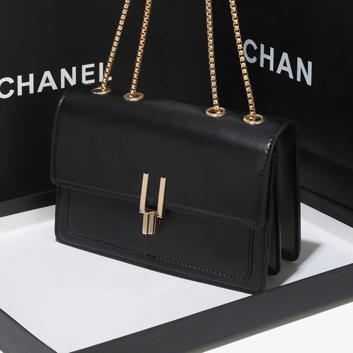 Belt decoration flip cover handbag crossbody bag