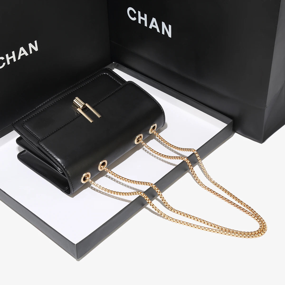 Belt decoration flip cover handbag crossbody bag