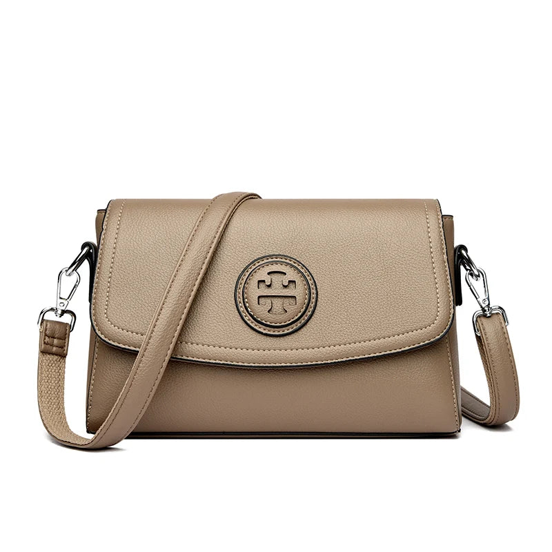 2024 Women Leather Shoulder Messenger Bags Luxury Handbags Designer Sac A Main Female Vintage Crossbody Bags For Women Tote Bag