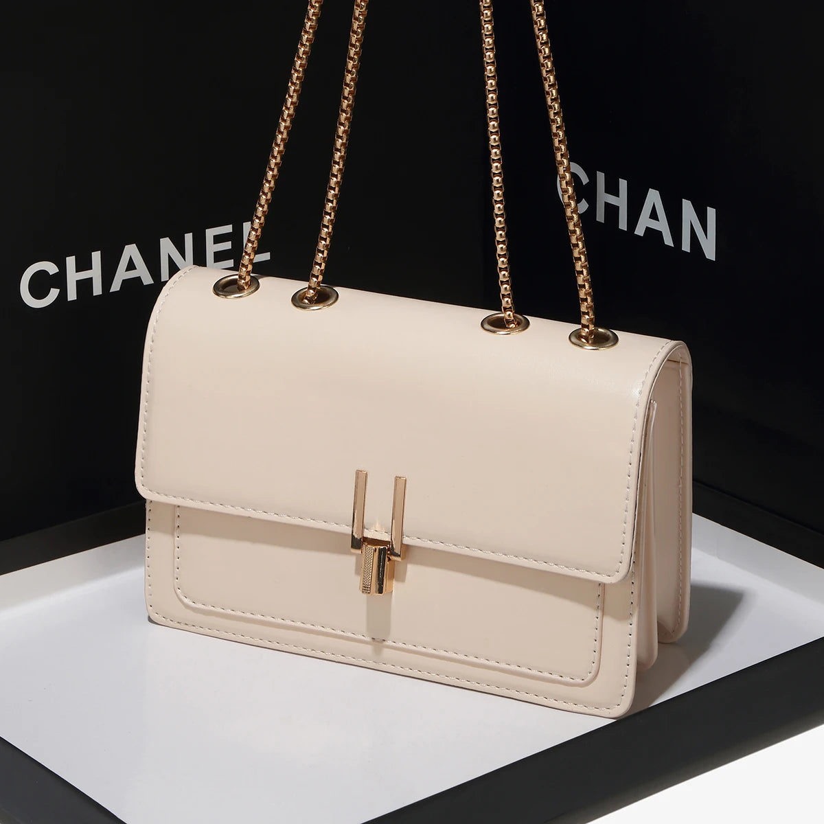 Belt decoration flip cover handbag crossbody bag