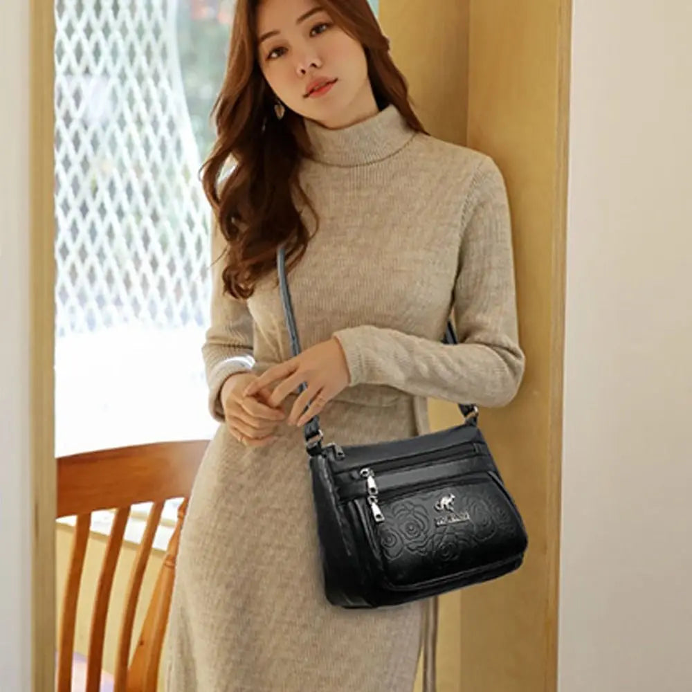 Women's Bag Middle-aged Bag Mother's Bag Fashion Multi-layer Large Capacity Single Shoulder Mother-in-law Buy Vegetable Bag