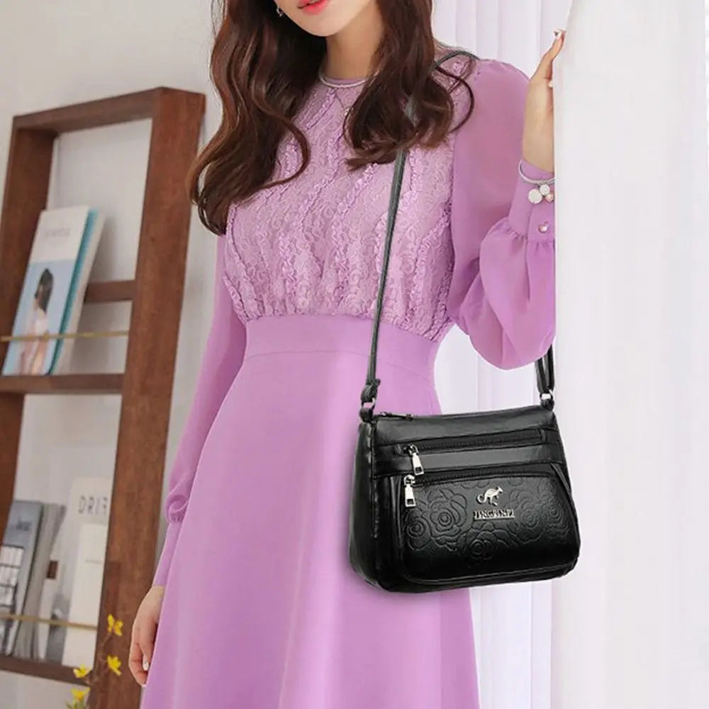 Women's Bag Middle-aged Bag Mother's Bag Fashion Multi-layer Large Capacity Single Shoulder Mother-in-law Buy Vegetable Bag