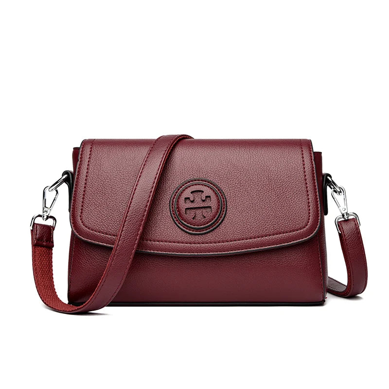 2024 Women Leather Shoulder Messenger Bags Luxury Handbags Designer Sac A Main Female Vintage Crossbody Bags For Women Tote Bag